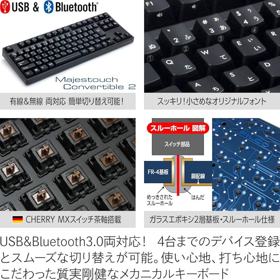 Amazon.co.jp: FILCO Majestouch Convertible2 Tenkeyless CherryMX茶