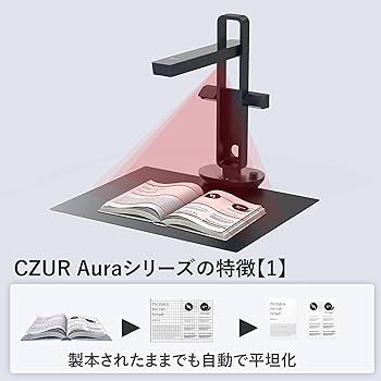 Amazon | CZUR Aura X Pro ドキュメントスキャナー バッテリー内蔵