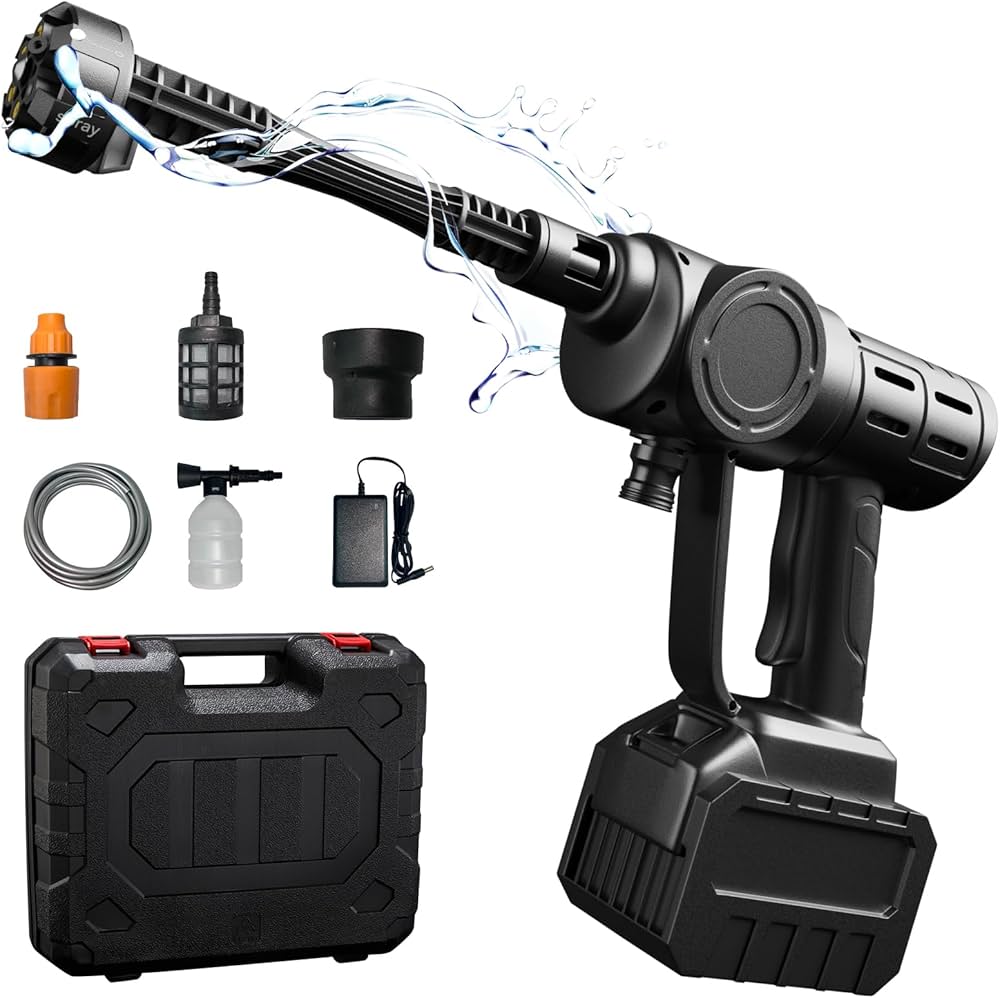 Amazon | 高圧洗浄機 コードレス 充電式 21V 22500mAh 大容量