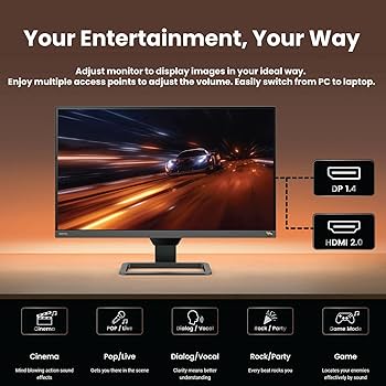 BenQ EW2780Q IPS Entertainment Monitor with HDMI connectivity HDR