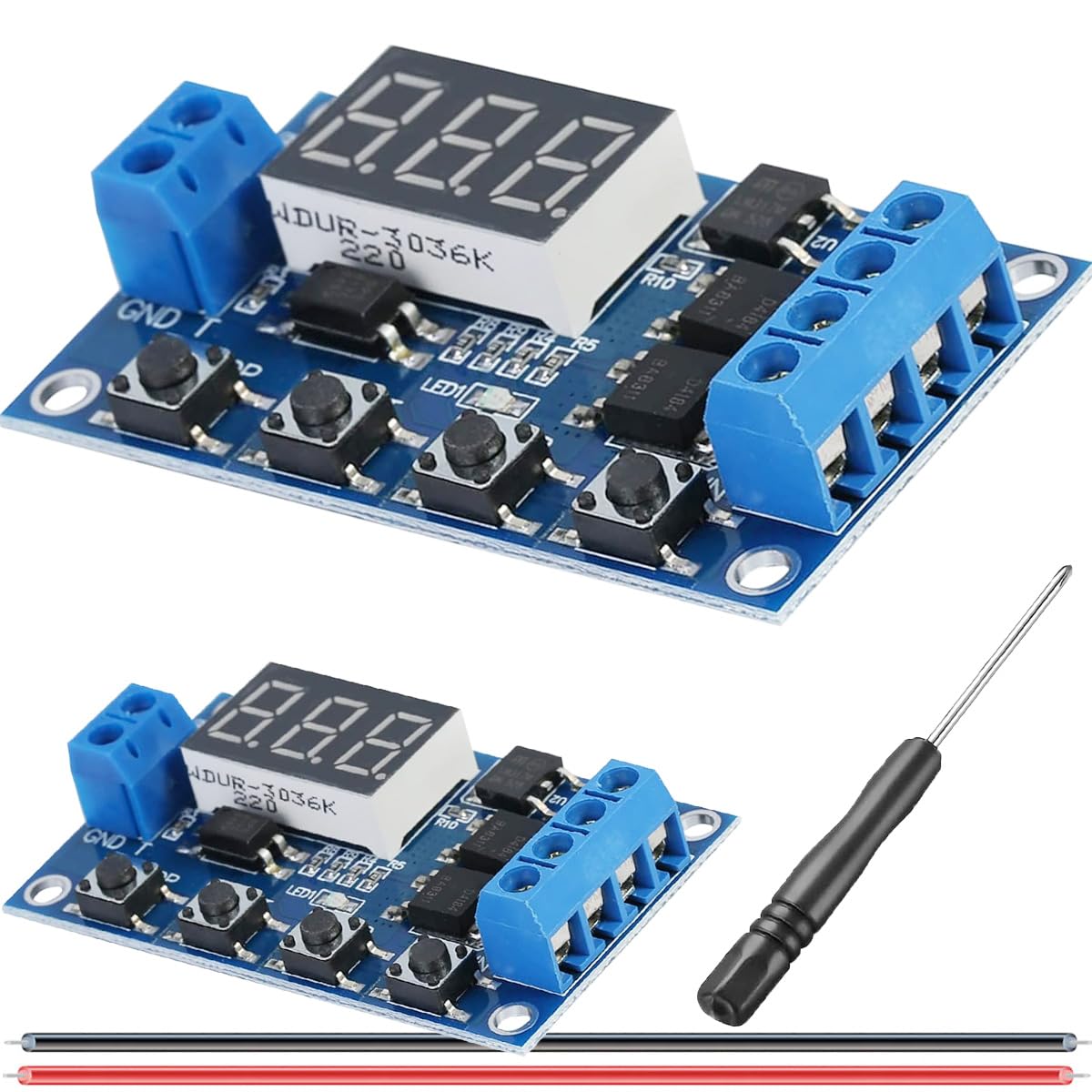 Amazon.co.jp: DAOKAI 遅延リレーモジュール DC 5V-36V 遅延タイマー