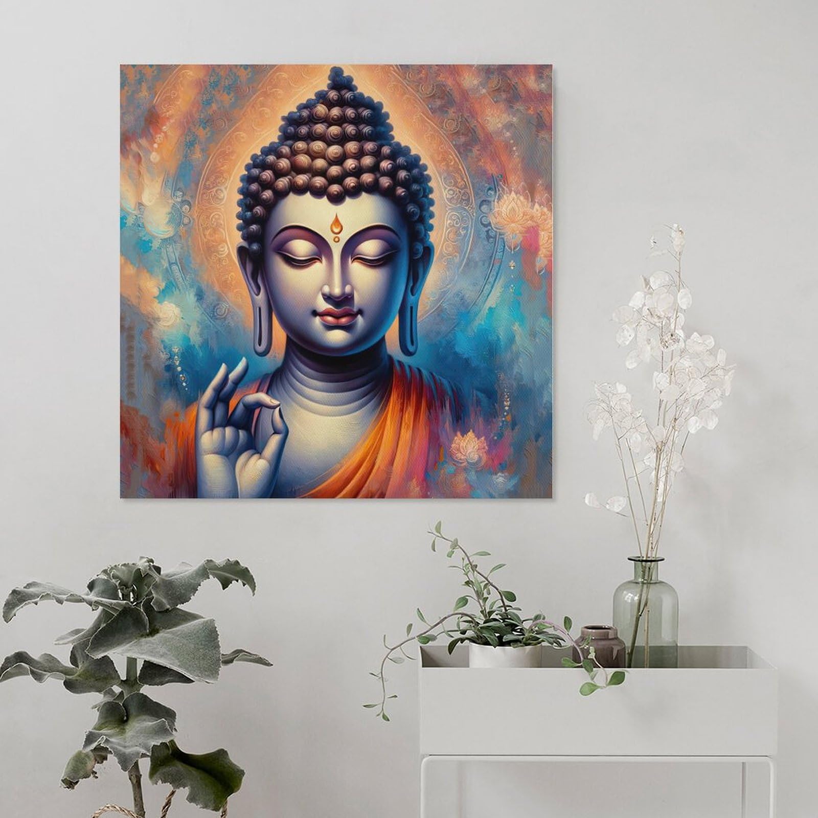 瞑想アート抽象画 油絵 3枚組 瞑想抽象画3点セット 多色のアート