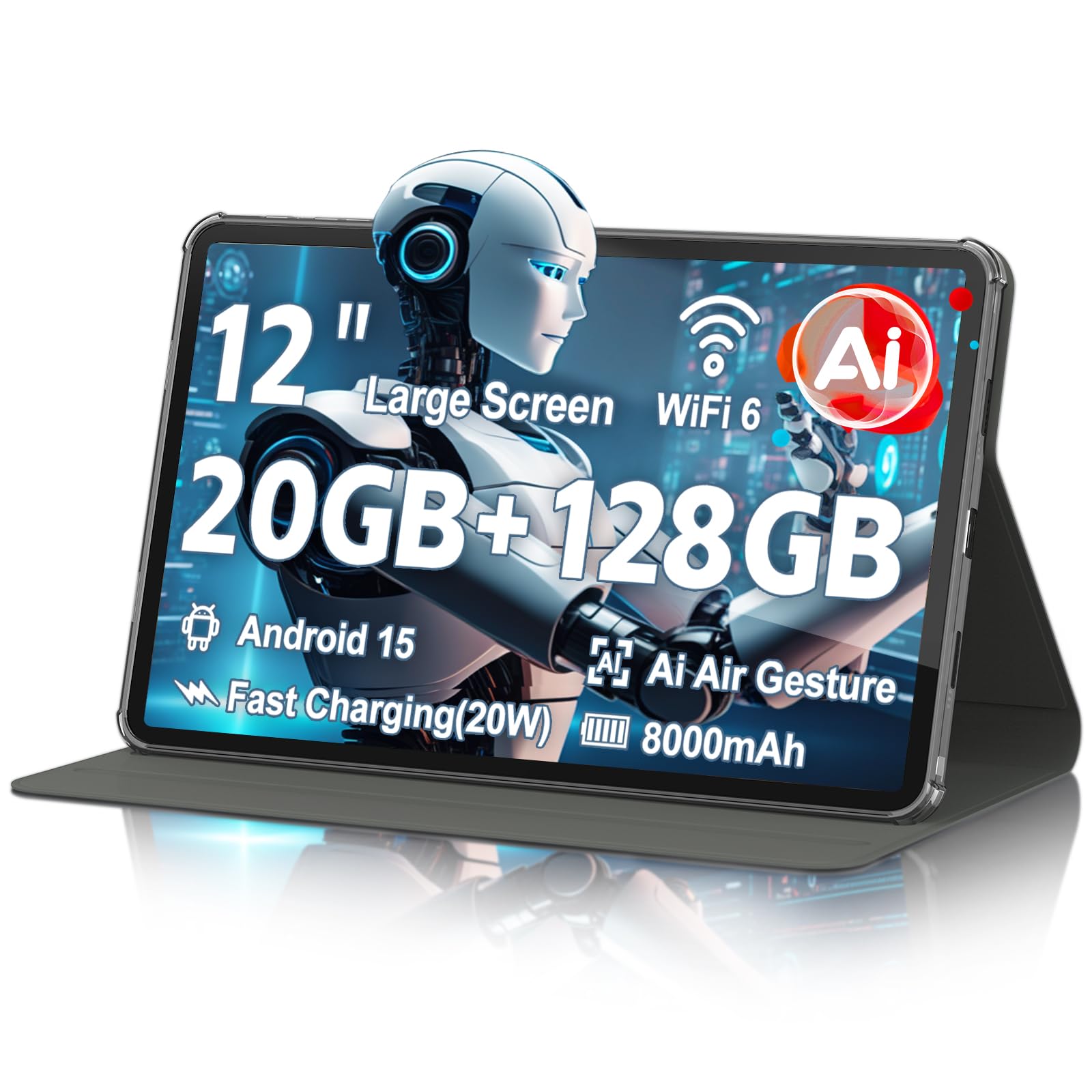 Amazon.com : Tablet, Android 15 Tablet, 20GB RAM 128GB ROM 1TB