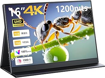 Amazon.co.jp: 【Amazon限定ブランド】KOOLYFUL 4K モバイルモニター