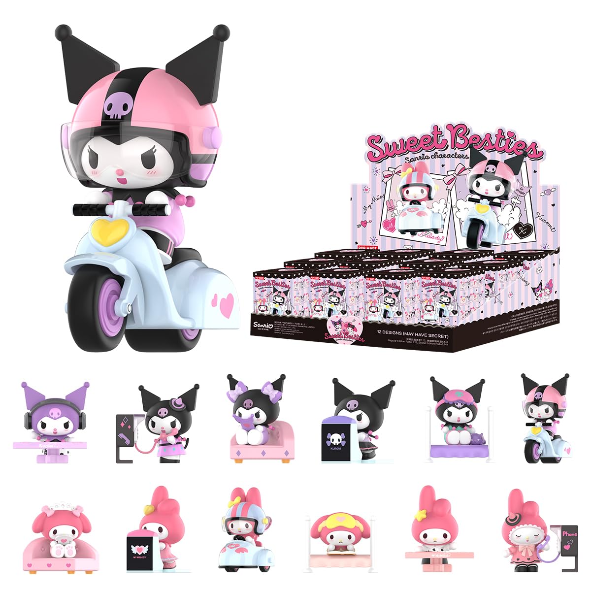 Amazon | POPMART Sanrio characters Sweet Besties Series Figures
