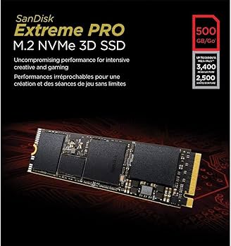 Amazon.com: SanDisk Extreme PRO M.2 NVMe 3D SSD - 500GB : Electronics