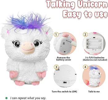 Amazon.com: YH YUHUNG Talking Unicorn Plush Repeat What You Say