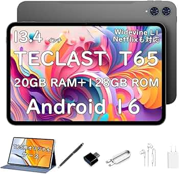 Amazon.co.jp: 【2026最新 Android 16】TECLAST T65 13.4インチ