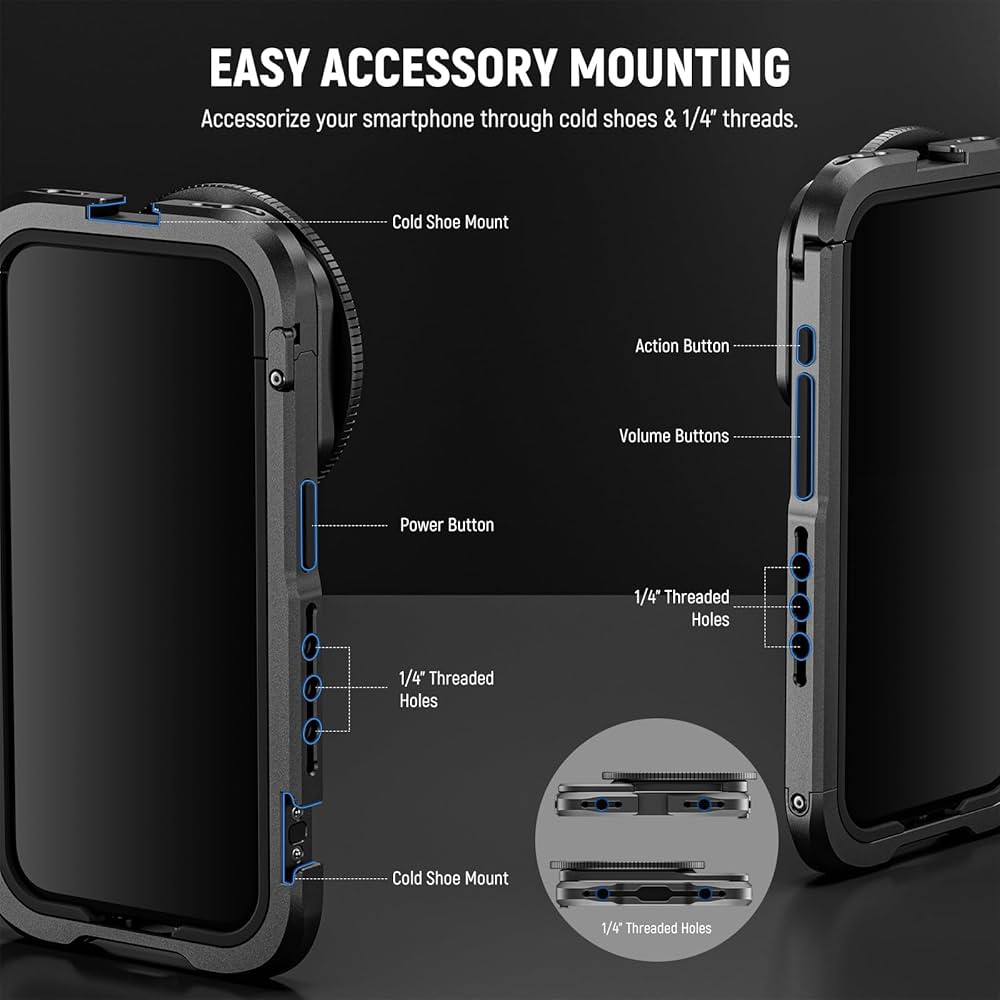 Amazon.com: NEEWER 15 Pro Phone Cage Video Rig with Dual Handles