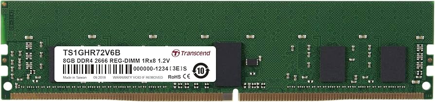 8GB DDR4 2666MHz 1Rx8 1Gx8 Reg-Dim Transcend RAM Memory at Amazon.com