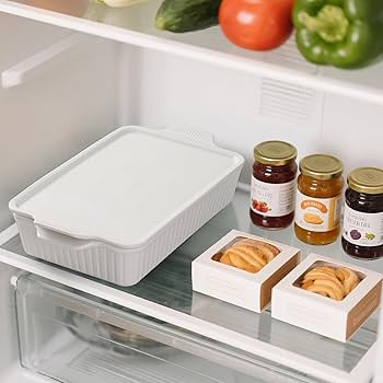 Amazon.com: Dizada Large Casserole Dish with Lid, Deep 5.2-Qt (9