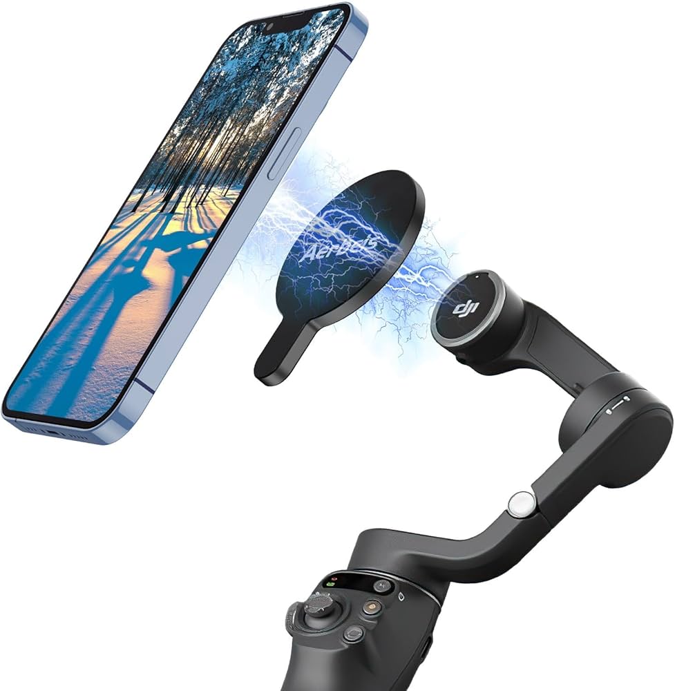 Aerbeis OM Magnetic Phone Mount for DJI Osmo Mobile 8/7P/OM 7/OM 6