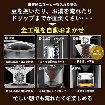 Amazon | パナソニック コーヒーメーカー 全自動 ミル付き 沸騰浄水