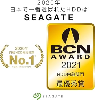 Amazon | Seagate BarraCuda 3.5インチ 6TB 内蔵 ハードディスク HDD