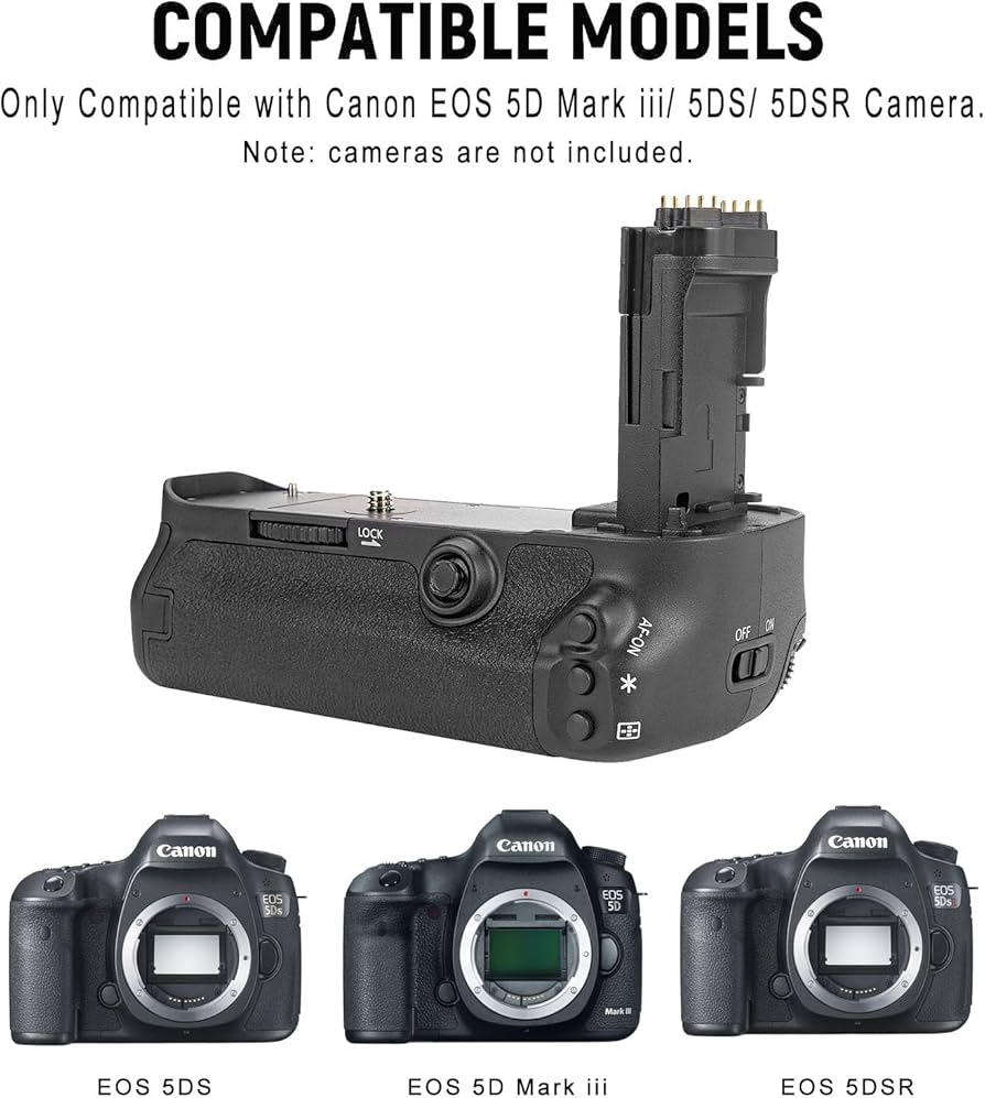 Amazon.com : Battery Grip for Canon EOS 5D Mark iii 5DS 5DSR