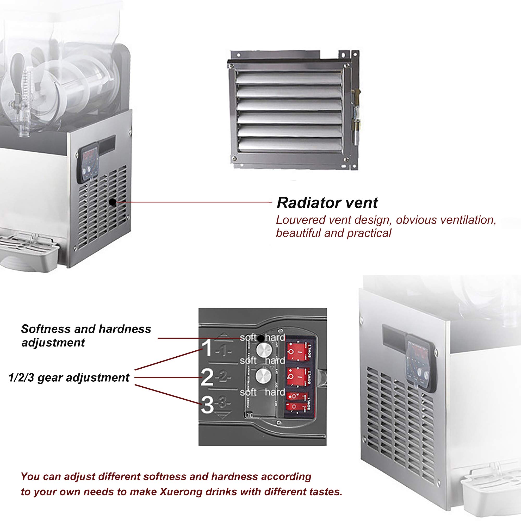 Amazon | 業務用アイススラッシュマシン、スノーコールドドリンク製造