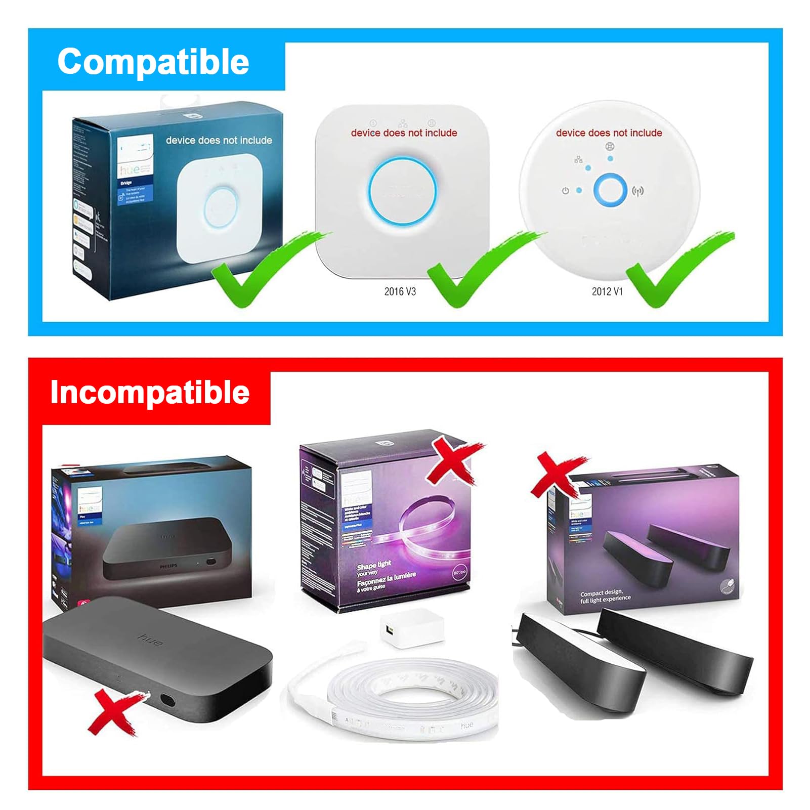 Amazon.com: 10 FT Extension Power Cord for Philips Hue Bridge