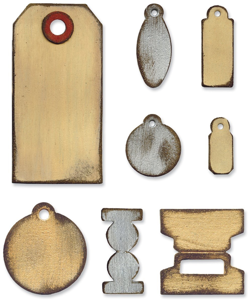 Amazon.com: Sizzix 657188 Bigz Die Tiny Tabs & Tags by Tim Holtz