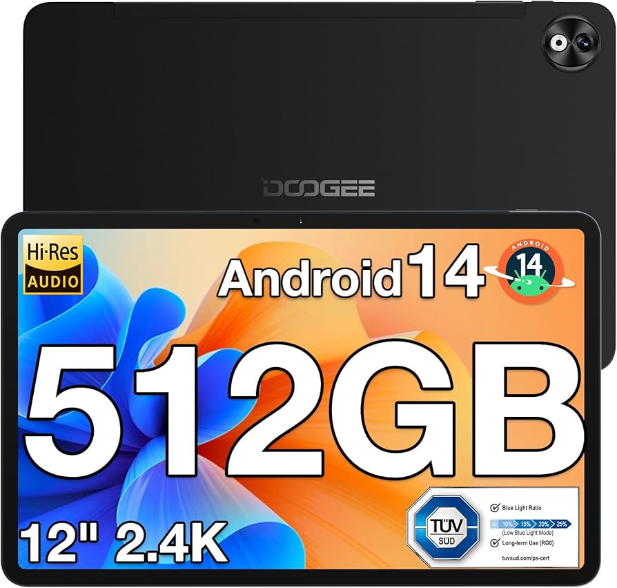 Amazon.com : DOOGEE T40PRO 12 inch Tablet, Android 14 Tablets with