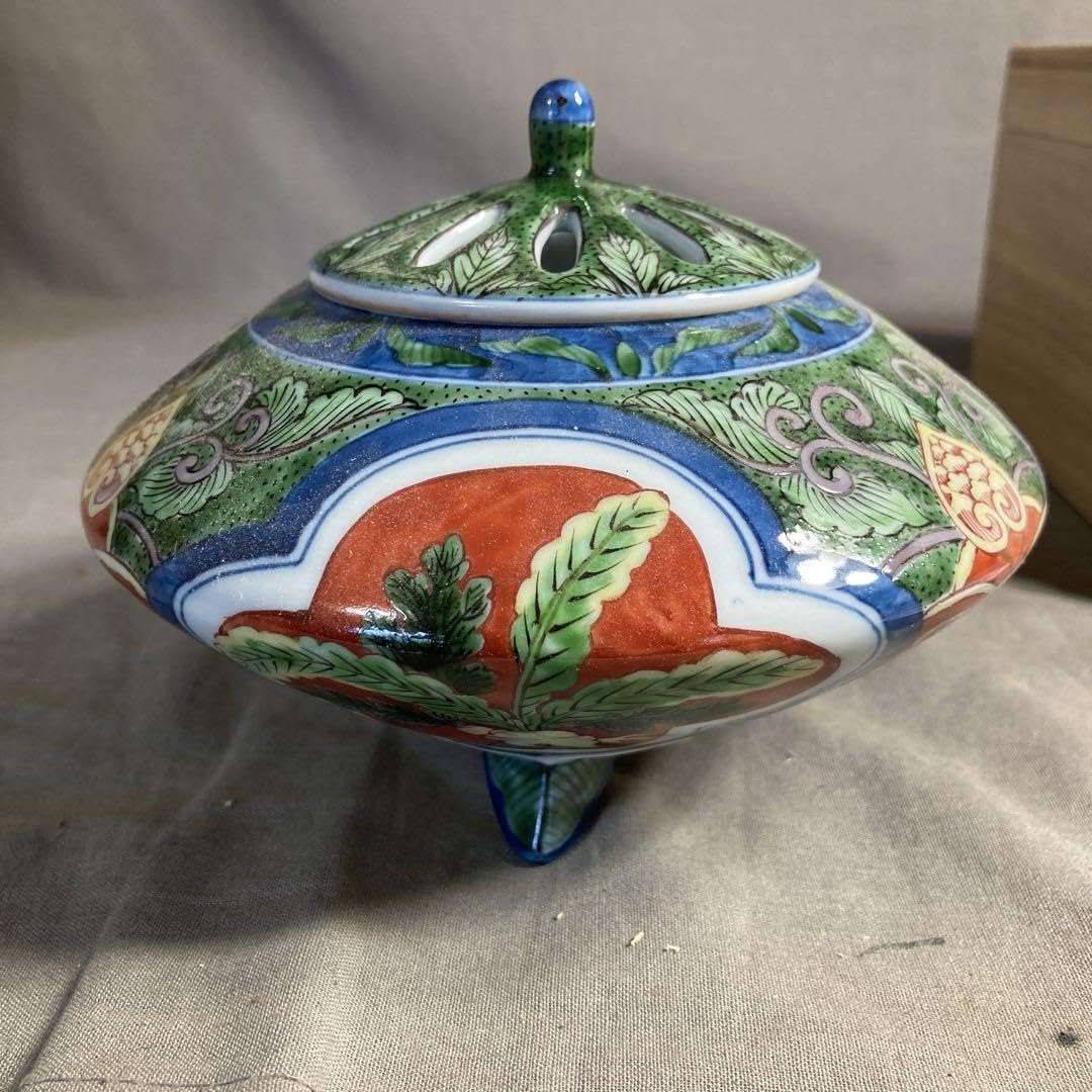 舘林源右衛門 古伊万里の伝統 源右衛門作 染付渦花絵 水指 舘林