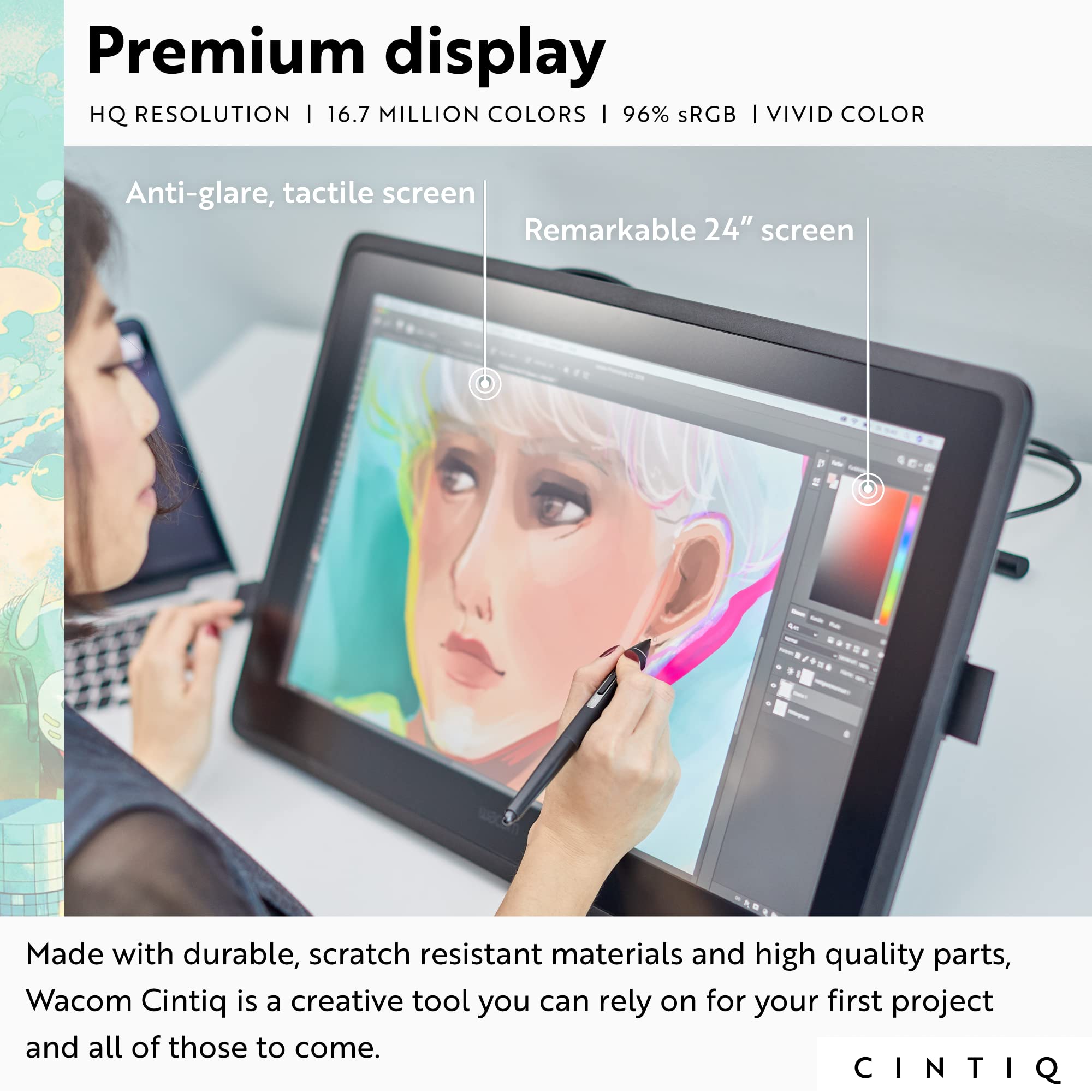 Amazon | Wacom Cintiq 22 ドローイングタブレット スクリーン付き