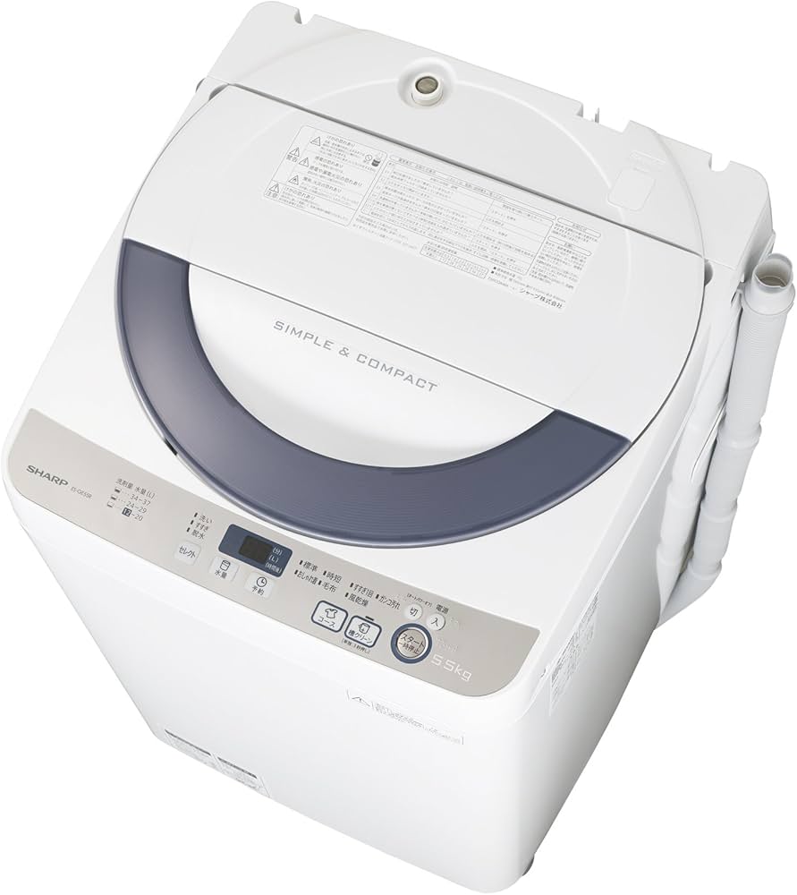 Amazon.co.jp: シャープ 全自動洗濯機 穴なし槽 5.5Kgタイプ グレー ES