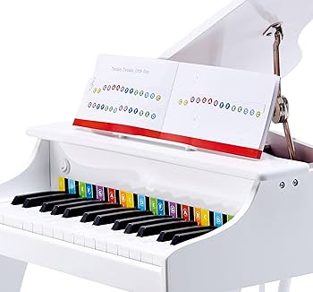Amazon.com: Hape Deluxe White Grand Piano | Thirty Key Piano Toy