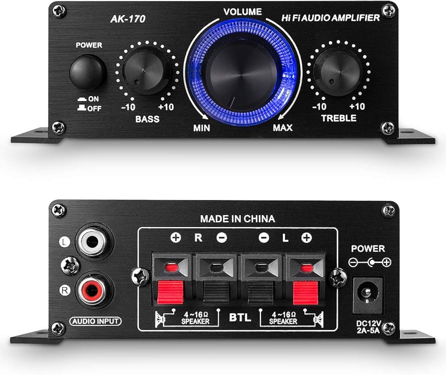 Amazon.co.jp: AK-170 ステレオ オートバイ デジタルパワーアンプ 小型