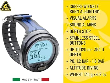 Amazon.com : Cressi Leonardo 2.0 Dive Computer - Black/Black - HD