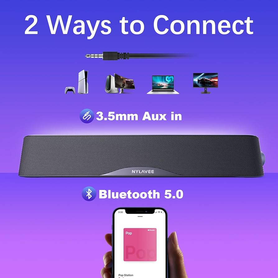 Amazon.com: Nylavee Computer Speakers, Hi-Fi Stereo Computer Sound