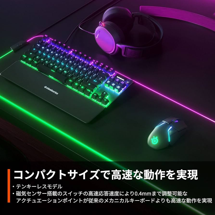 Amazon.co.jp: SteelSeries ゲーミングキーボード テンキーレス 有線