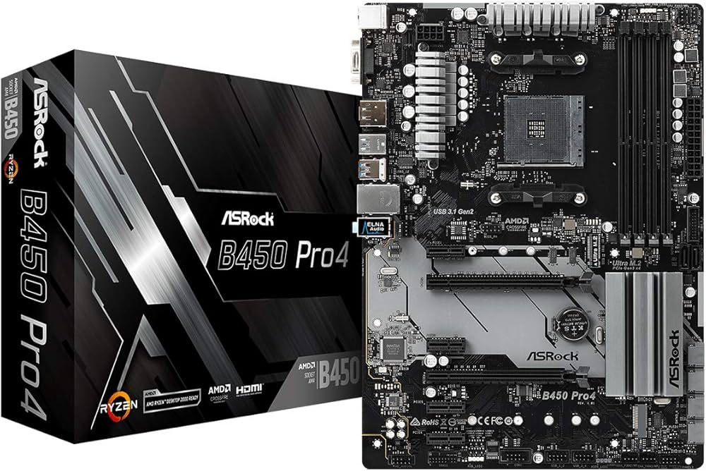 Amazon | ASRock マザーボード B450 Pro4 AMD Ryzen AM4 対応 B450