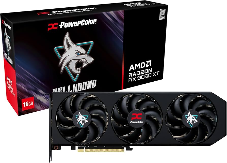 Amazon.com: PowerColor Hellhound AMD Radeon RX 9060 XT 16GB GDDR6