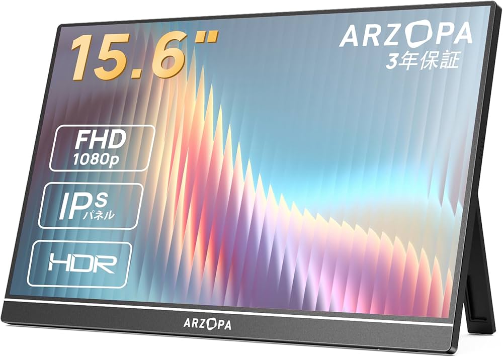 Amazon.co.jp: ARZOPA 15.6-inch Mobile Monitor Portable Display Non