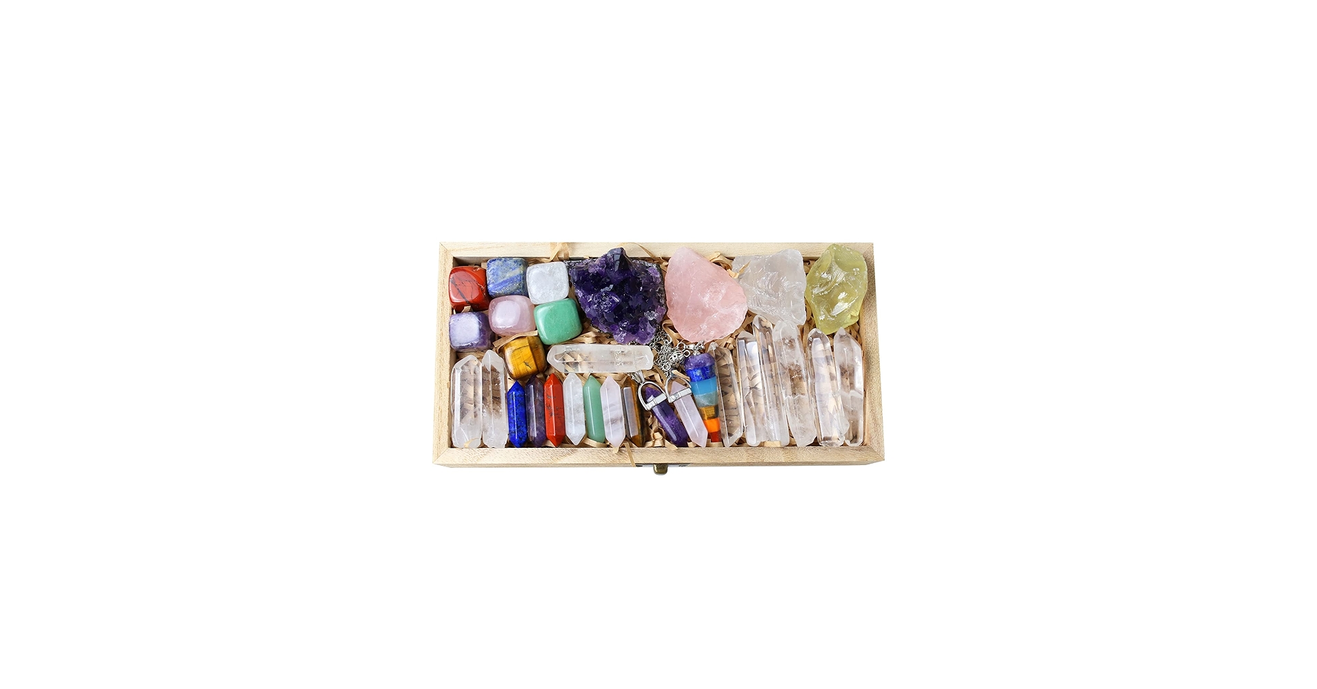 Amazon.com: Nvzi Healing Crystals and Stones Kit in Box, Chakra