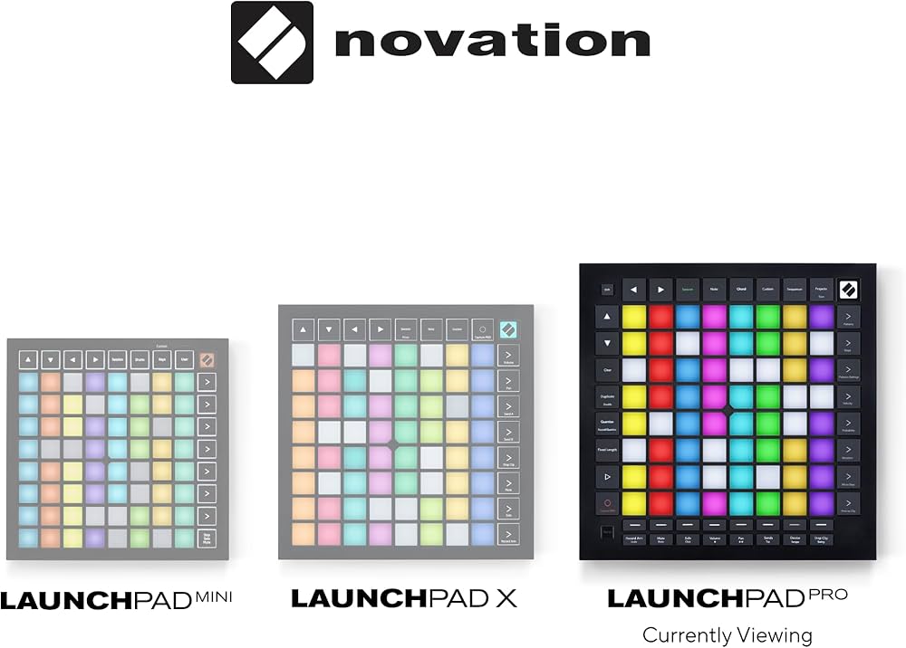 Novation Launchpad Pro MK3 - 64 Velocity-Sensitive RGB Pads, 4