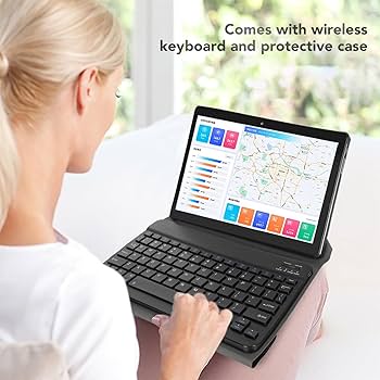 Amazon.co.jp: キーボード付きタブレット、10.1インチタブレット4GB