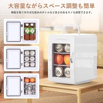 Amazon | VUNTEKO 冷蔵庫 4L 透明ドア ペルチェ式 省エネ 静音 冷温庫