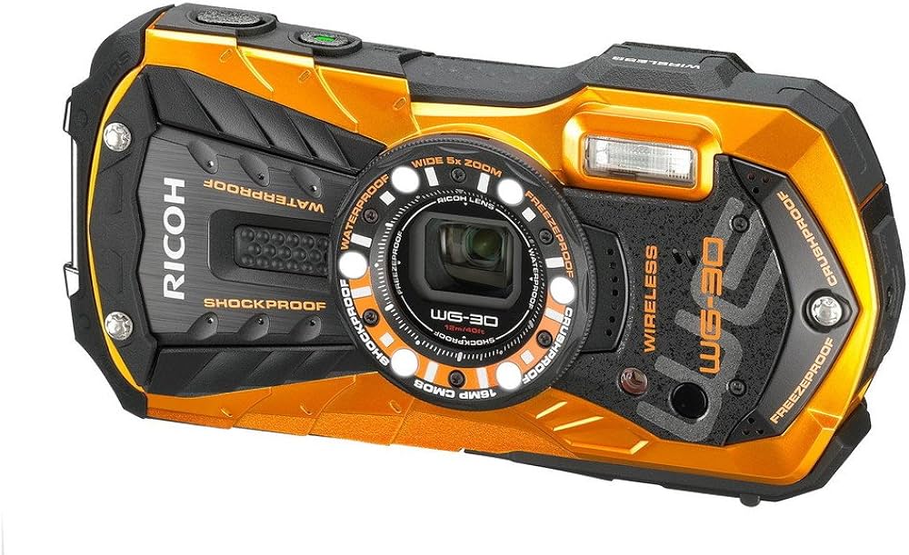 Amazon | RICOH 防水デジタルカメラ RICOH WG-30W フレームオレンジ