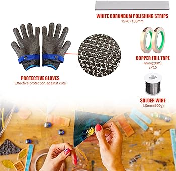 Amazon | ステンドグラスキット、23PCSステンドグラススターターツール