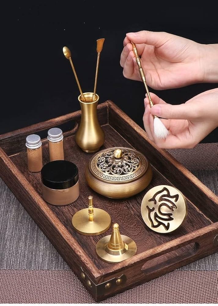 Amazon｜中国 お香 セット 香炉せット お焼香せット 香道具セット 純