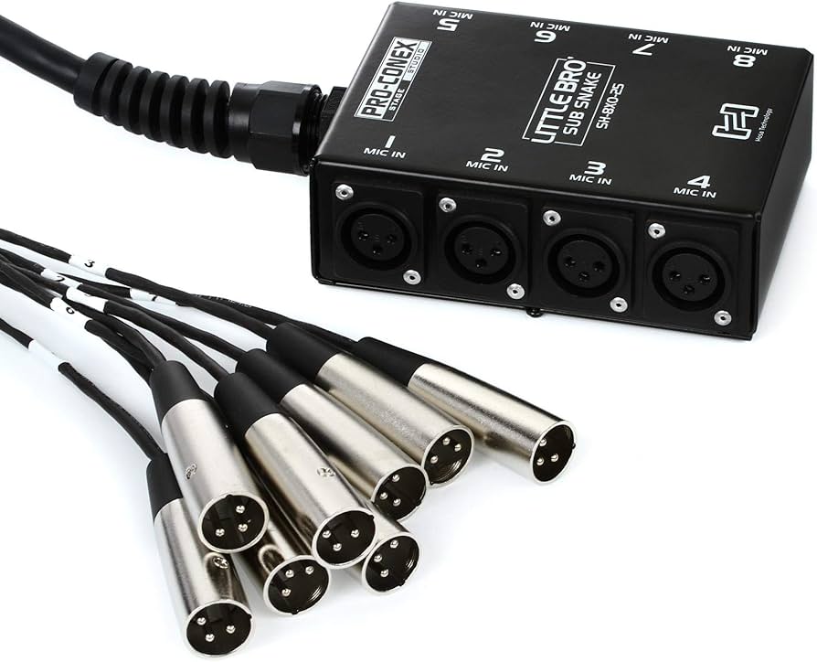 Amazon.com: Hosa SH-8X0-25 Pro-Conex Little Bro' Sub Snake, 8 Hosa