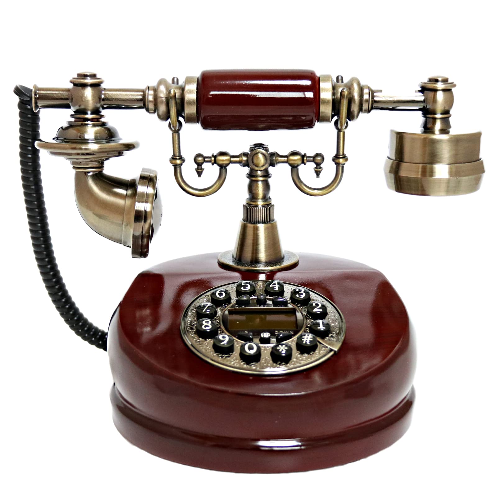 Amazon | MGC アンティーク電話 電話機 ナンバーディスプレイ 黒電話