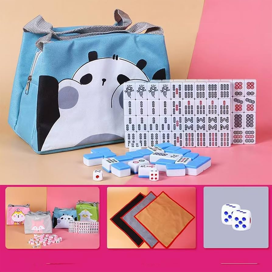Amazon | 麻雀牌 麻雀セット 144枚 収納バッグ付き 麻雀マット付き 超