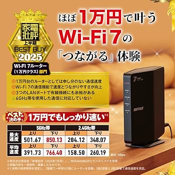 Amazon.co.jp: WSR3600BE4P/NBK Buffalo WiFi Router, Wireless LAN Wi