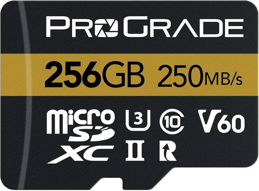 Cartão microSD V60 (256GB) - testado para funcionar com
