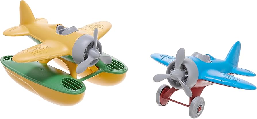 Amazon.co.jp: Green Toys 飛行機 ブルー – 水上飛行機イエローセット
