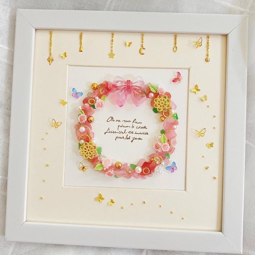 Amazon.co.jp: シーグラスアート オシャレ 雑貨 インテリア ピンク