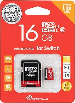 Amazon.co.jp: Switch/Switch Lite共用 MicroSD：アダプタ付き 16GB