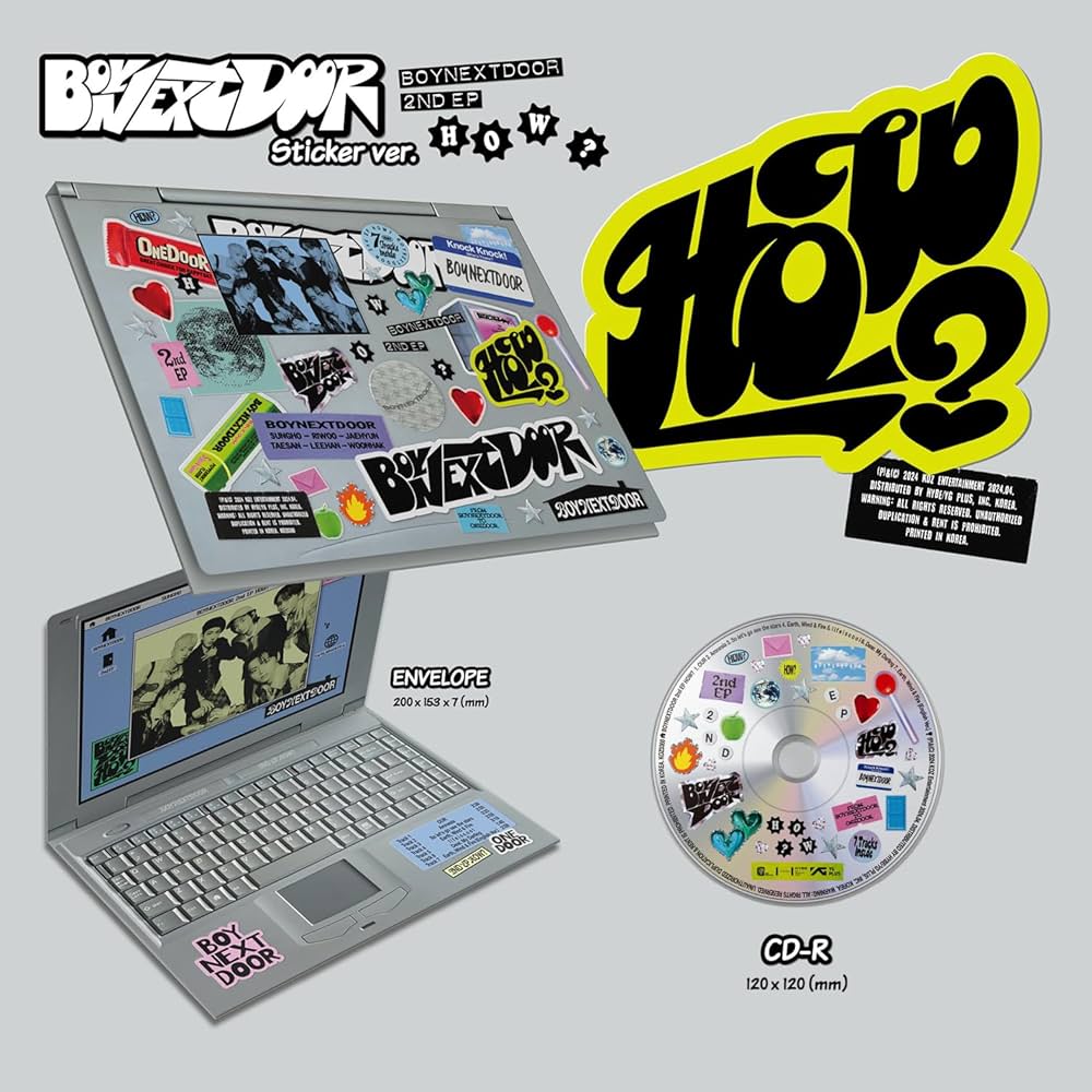 BOYNEXTDOOR - 2nd EP [HOW?] (Sticker Ver.) Sticker Book + CD-R +